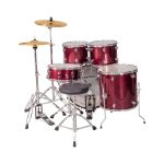 Hybrid Drum Set 5 Piece Wine Red HD5WR