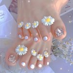 8PCS Equipped With Daisy Flower Finger Splitter Foot Nail Sponge Clip Separator Finger And Toe Nail