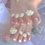 8pcs Equipped With Daisy Flower Finger Splitter Foot Nail Sponge Clip Separator Finger And Toe Nail