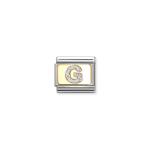 Composable Classic Link Letter G Silver Glitter