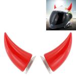 2 Pcs Motorcycle Helmet Devil Decoration Motorbike Helmet Suction Cups Horns Decoration Headwear Sucker Red
