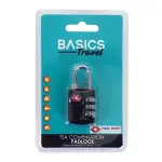 Basics Travel Tsa Padlock 3 Combo Black
