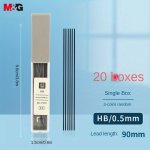 20PCS BOX Stationery Hb Automatic Pencil Refill 0.5MM Resin Refills Exam Drawing Pencil Cores 90MM Color Randomly Back To School