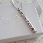 CNE104690 - Personalized Name & Birthstone Barrel Necklace Lid Screws Open Stainless Steel