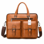 Waterproof Leather Laptop Bag For Men 15 Inch