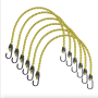 6 Pieces 60CM Elastic Bungee Cord Set Luggage Straps Rope Hooks Stretch Tie