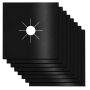 Pack Of 8 Reusable Kitchen Gas Stove Burner Protector Covers Set - Black