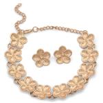 Goldair Gold Chunky Flower Necklace Set