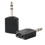 6.3MM M To Dual 6.3MM F Adapter Pack Of 2
