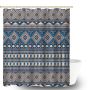 Geometric Pattern Waterproof Shower Curtains For Bathroom Holiday Season
