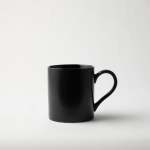 - Semi-matt & Glossy Porcelain Black Mug