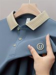 Men's Golf Shirt With Embroidered Design Casual Slightly Stretch Button Up Golf Shirt Men's Clothing For Summer Outdoor