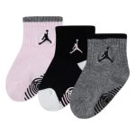 Jordan Girls 3-PACK Assorted Socks - Pink 6 Months