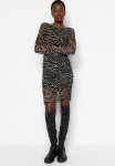 Zebra Print Dress - Brown