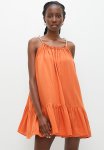 Superbalist Tiered MINI Dress With Rope Ties - Clay