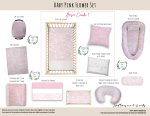 Cot Duvet Bedding Baby Pink Flower Set