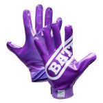 Battle Sports Double Threat Wide Receiver - Adult And Youth Football Gloves - Ultra Stick Gloves - Adult 2XL Purple