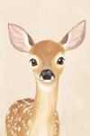 Caramel Deer Canvas Print - 600MM X 600MM