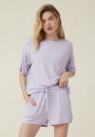 Cotton On Sleep Recovery Relaxed Pocket Short - Thistle Rib