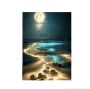 Moon Seascape Canvas Painting Posters Prints Wall Art Frameless Painting