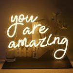 You Are Amazing Neon Sign Warm White USB Word Neon Lights For Wall Decor LED Letter Light Up Sign For Bedroom Home Bar Man