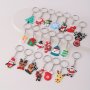 20pcs Christmas Keychains - Santa Snowman Reindeer & Tree Designs | Cute Silicone & PVC Charms For Bags & Accessories | Perfect Holiday Gifts