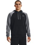 Men's Ua Rival Fleece Colorblock Hoodie - Black XS