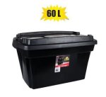 Storage Box Black 60L Tough Tote