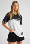 V Neck Sports Jersey - White & Black La