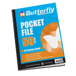 A4 50PAGE Butterfly Pocket File