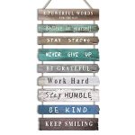 Inspirational Wall Art Decor For Office Wooden Rustic Hanging Motivational Wall Art Decoration Sign Inspiring Positive Quotes Wa