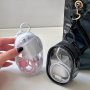 1PC Clear Storage Pouch With Keychain Portable Earphone & Accessory Organizer Lipstick Coin Purse Jewelry Travel Case Convenient Cable Holder Easy Carry Zip Bag