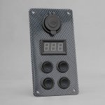 Stedi Carbon Switch Panel With USB And Digital Volt Meter For