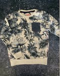 Palm Trees And Eighty Degrees Grey Floral Sweater 6Y