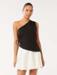 Noah One Shoulder Top - 16 Black