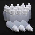 Plastic Squeeze Dropper Bottles 5-PACK Oval Unscented Refillable Containers For Eye Drops Saline Essential Oils Freezer Safe Eas