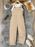 Summer Girl's Outfits Basic Tank Top + Solid Jumpsuit Set Holiday Going Out Summer Clothes