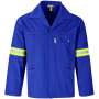 Site Premium Polycotton Jacket – Reflective Arms & Back – Yellow Tape – Royal Blue