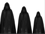 Black Hooded Cape Teen 90 Cm