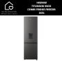 Hisense Titanium Inox Combi Fridge With Water Dispenser - 263L