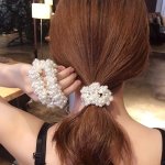 Elegant Faux Pearl Hair Tie - Versatile Ponytail Holder For Women Simple & Chic Hair Accessory