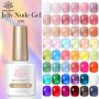 10ML Jelly Nude Gel Nail Polish 50 Colors Semi Transparent Spring Summer Nails Soak Off Uv LED Nail Gel Varnish No Acetone