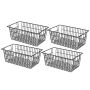 2 Pack Wire Storage Baskets Farmhouse Metal Wire Basket Black