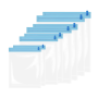 Set Of 8 Storage Bags Vacuum Bags With Manual Sealing - Transparent