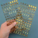 Golden Foil Alphabet Graffiti Stickers 2-SHEET Set For Gift Wrapping & Stationery Decoration Self-adhesive Seals For Business An