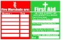 Fire Marshals Are First Aid 30X40CM SIGN-2 Pack.
