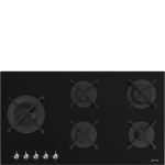 Smeg 90CM Black Gas Hob - PV395LNSA2