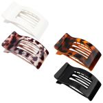 4 Pcs Flat Hair Claw Clips For Women & Girls Strong Hold All Hair Types