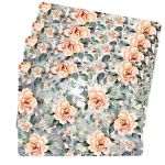 Peach Roses On Green Foliage Placemats