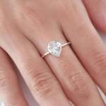 Joelle 925 Sterling Silver Cz Pear Ring - Size 5